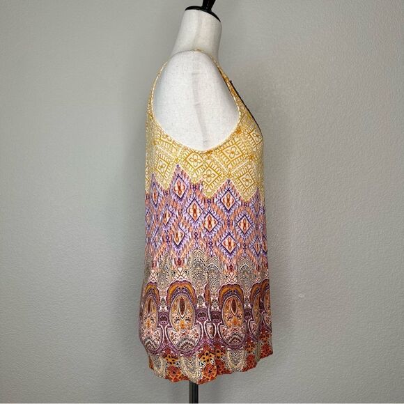 Apt. 9 Boho Geometric Print V-neck Beaded Tank Top - Picture 6 of 11